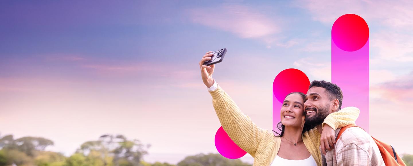 Couple en selfie 